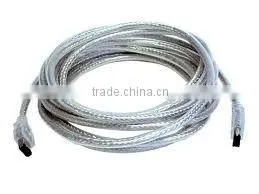 15 ft Transparent IEEE 1394 Firewire Cable 6-6 M/M