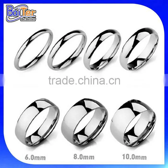 Cheap High Quality Stainless Steel Mirror Polished Mens Ring Stainless Steel Comfort Fit Wedding Bands Ring