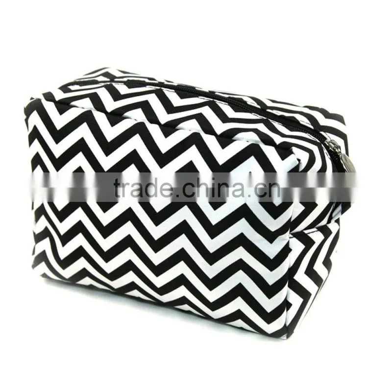 Striped cheap Chevron Make-Up Cosmetic Tote Bag Carry Case