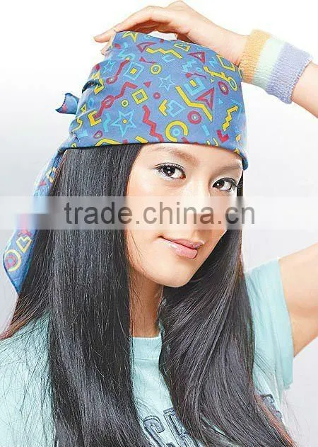 Printed cotton bandana head wrap for men