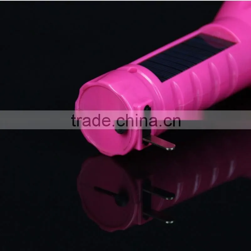 Solar Led Torch Flashlight Electronic Plastic Tactical