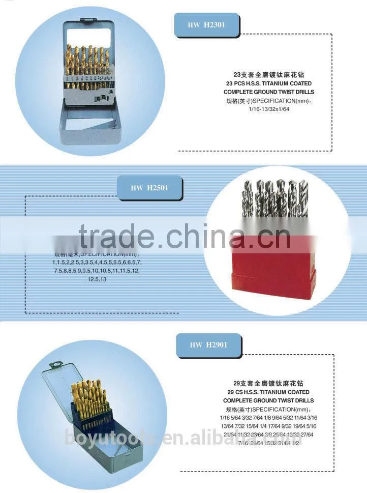 high quality 25pcs hss drills set