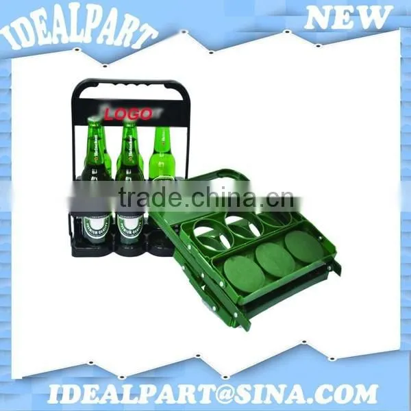 Plastic bottle carrier basket with 6 holders