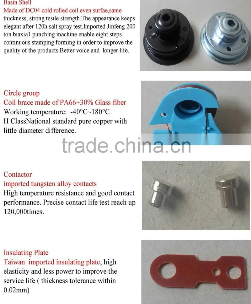 Environment Health K80A Auto Parts Waterpoof Red 80mm Exclusive Siren Speaker 12v Eletcric Car Horn
