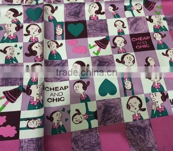 100% silk square scarf with cartoon pattern for children