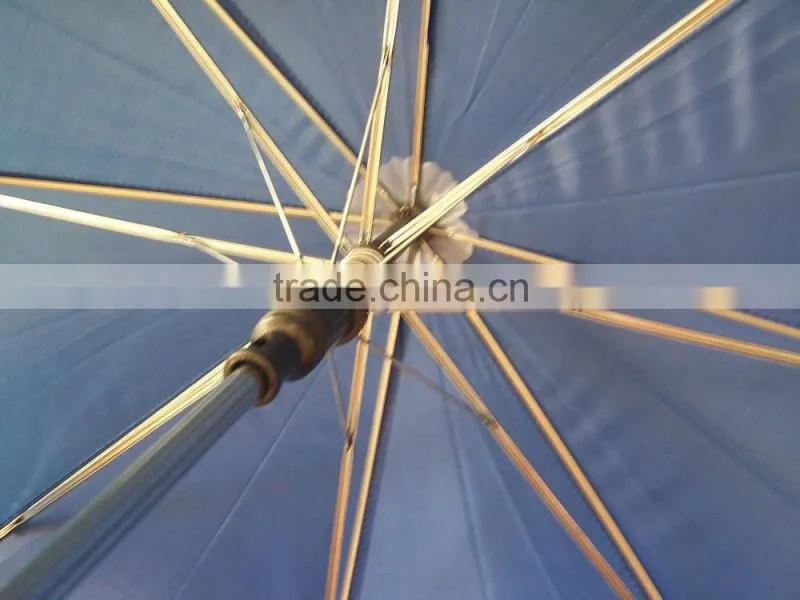 23 inches Automatic open polyester fabric metal frame wooden handle balcony umbrella advertising