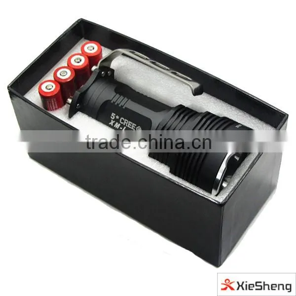 5000 lumen handle lamp wapterproof portable and rechargeable led flashlighting