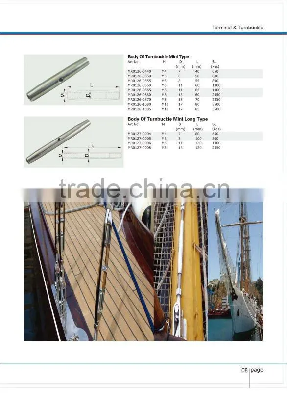 Stainless Steel Rigging Screw/ Closed Body Turnbuckle