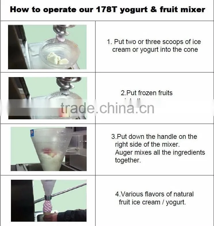 178T Stainless table top ice cream and smoothies mixer with metal cup made in China