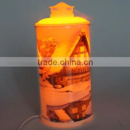 2016 new winter landscape reflection usb ultrasonic glass aroma diffuser