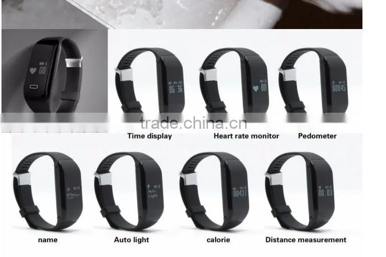 fitness band tracker heart rate monitor smart bracelet for iphone