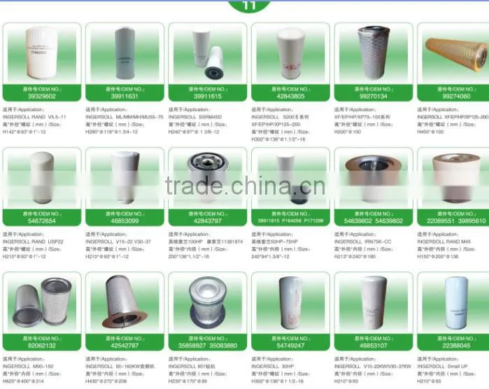 39588777 ingersoll rand filter screw air compressor filter element guangzhou filter