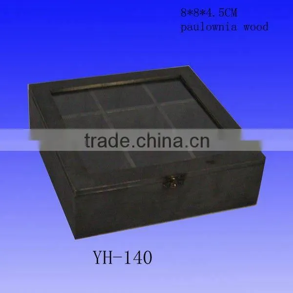 wooden tea box with resin glass