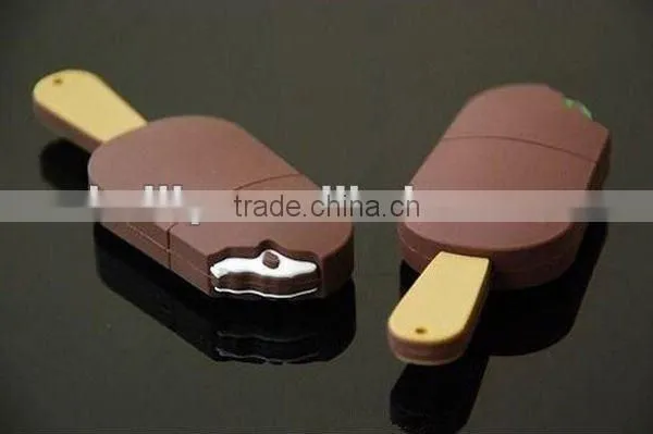 2013 the most popular and high quality chocolate ice cream silicone USB cover in summer