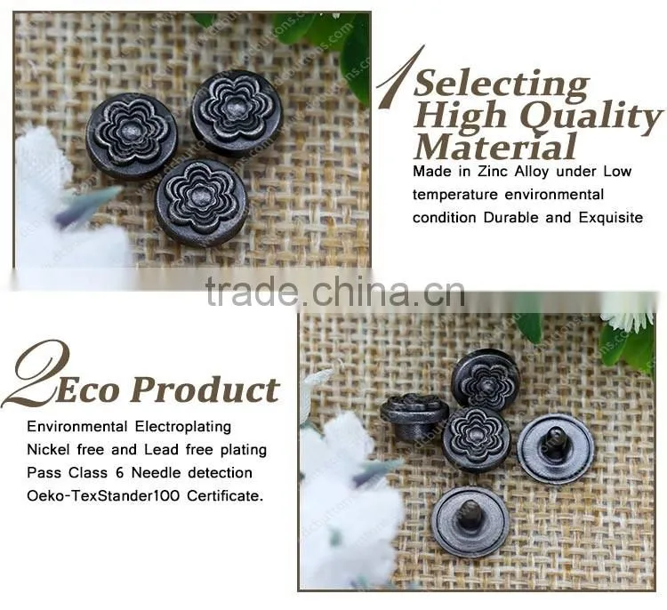 Factory custom-made high quality garment jeans buttons and garment rivets