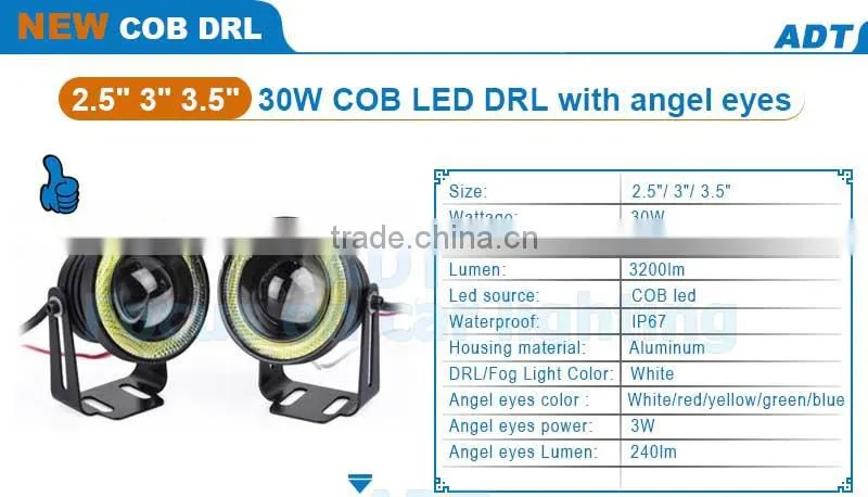 New Auto Led Fog Light, dual white amber led turn signal DRL