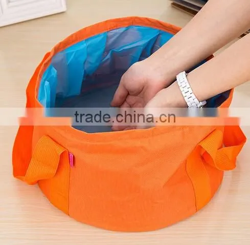 Foldable Wash Basin Footbath Sink Water Bag Outdoor Camping Hiking