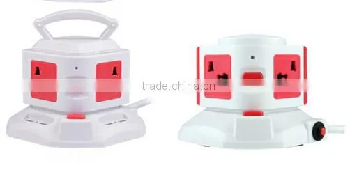 Tower Protected extension socket with Main Switch Indicator and Surge indicators, power converter, Electric Socket