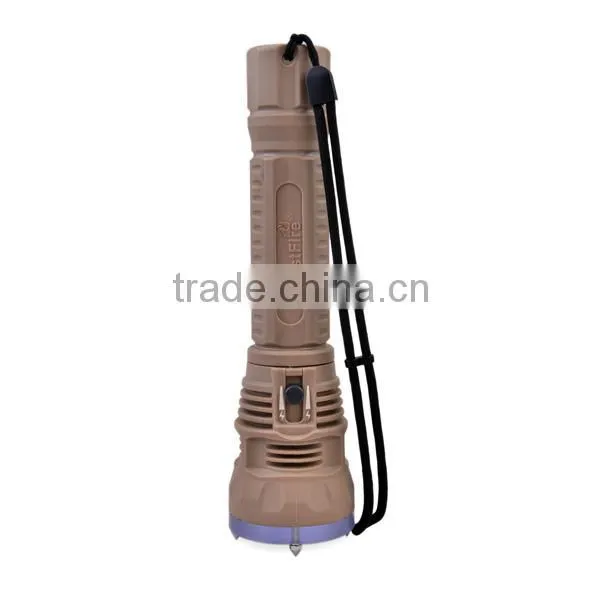 TrustFire TR-DF002 3 x Cree XM-L2 T6 1500lm 2-Mode White Diving Flashlight - Dark Khaki (2 x 26650)