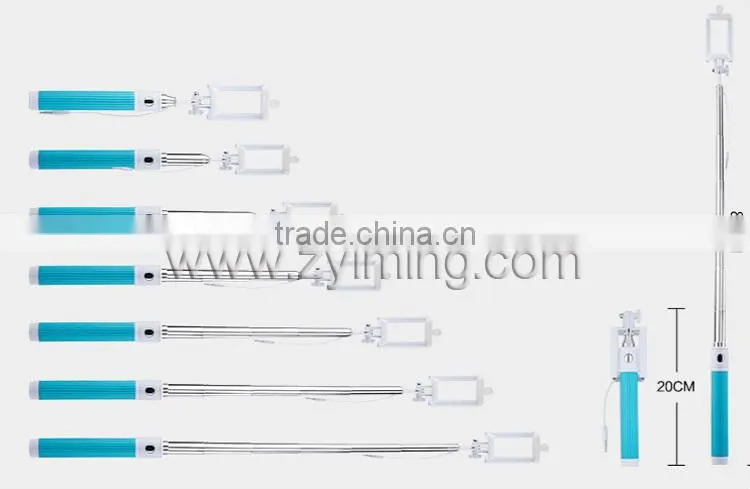 Zyiming factory wholesale folding selfie stick YM-Z07-6S selfie stick extendable baton for smart phone
