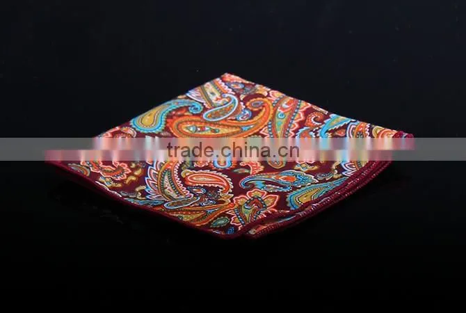 Paisely custom print pocket square