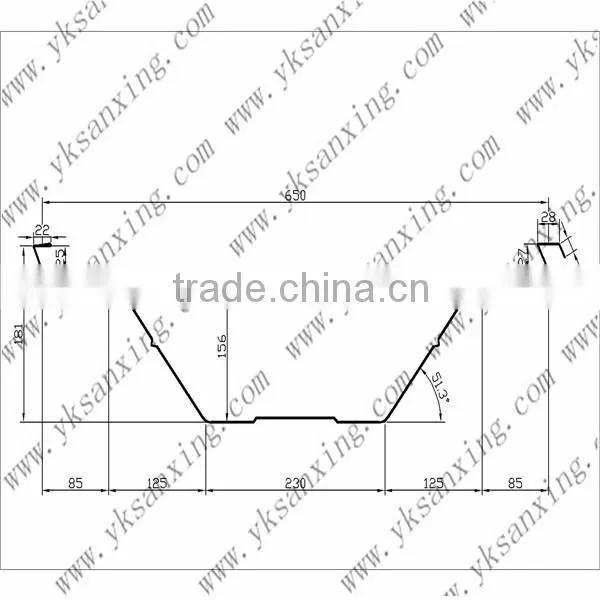 Sanxing 914-650 Hydraulic Systerm Arch Roof Sheet Forming Machine