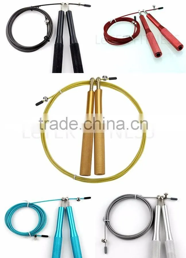 Alumunum Speed Jump Rope with Long Metal Bearing