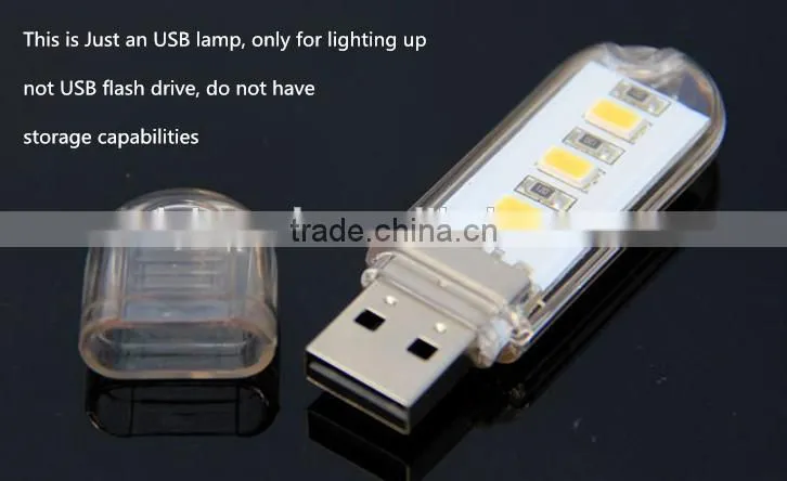 Mini USB LED Light 3 LED Portable Mini USB 3 LED USB LED lamp with high power for night light