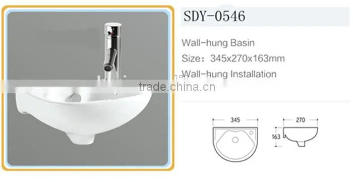 ceramic wash sink bathroom hand wash basin wall-hung sink