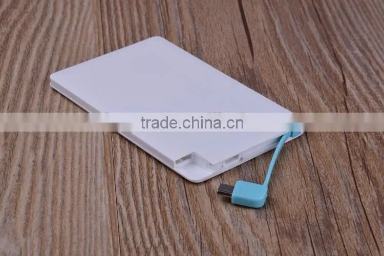 Cheap Promotion Gift Credit Card Mobile Power Bank 2500mAh, Alibaba Golden Supplier Power Bank 2500mAh