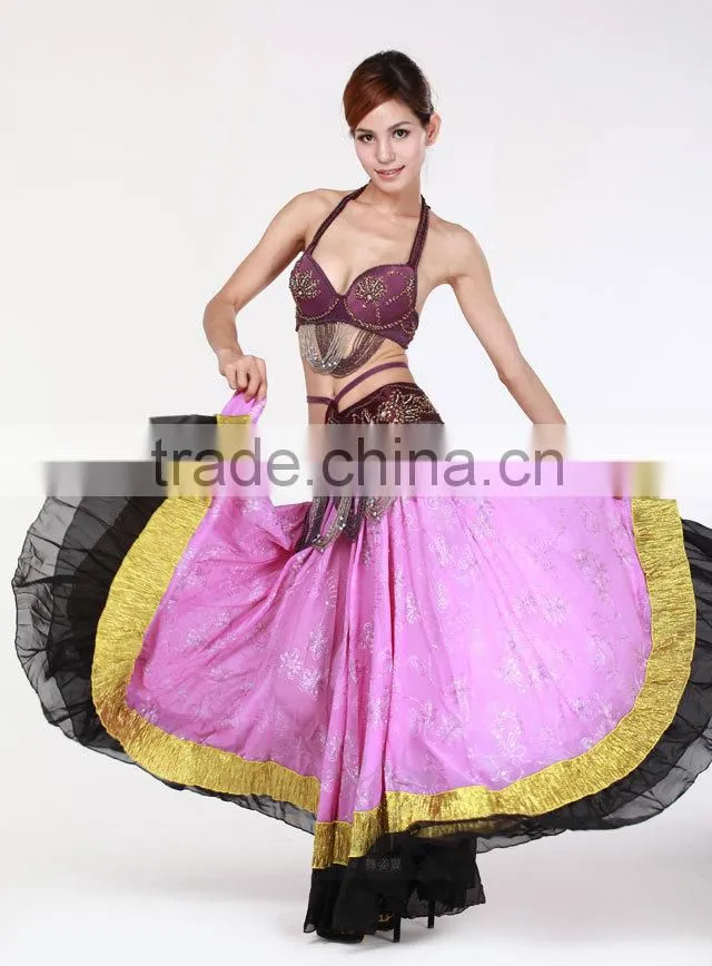 Black & Yellow Belly Dance Gypsy Skirt (QC1294)