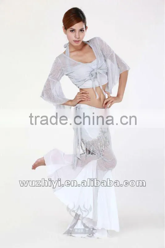 Affordable new hot selling shinning belly capelet | sexy sequin rose belly dance top (SZ006)