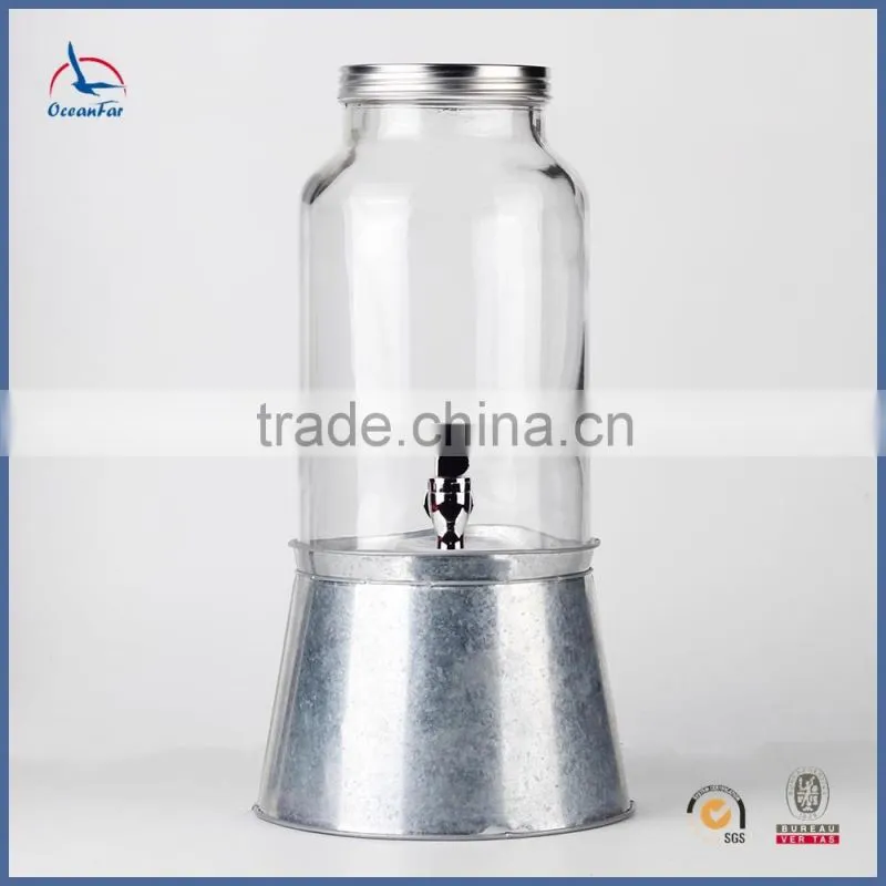 Sealing Drink Dispenser Glass High Quality Glass Beverage Dispenser