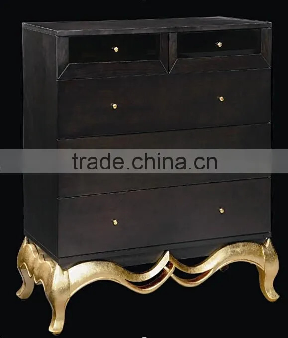 European style solid wood classical bedroom furniture set Bed Bedside table Wardrobe Dressing table Commode