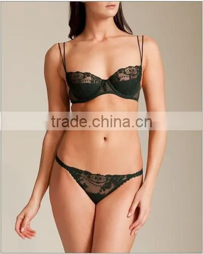 fancy stylish ladies lace underwear bra and panty set