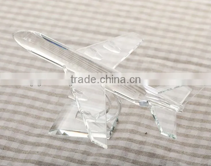 clear crystal plane model For office decoration