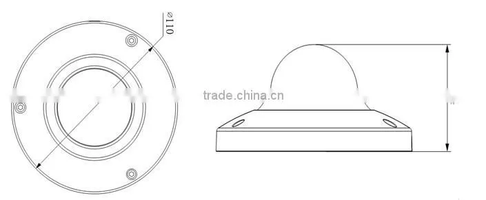 Dahua IPC-HDB4300C 3MP Waterproof IP Dome Camera IP66 Onvif POE HDB4300C 2.8mm lens support SD card storage