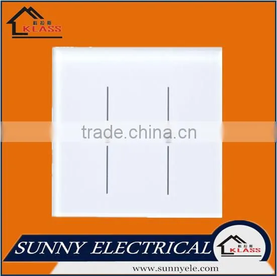 modern 2 gang remote sensitive dimmer light switch made in china