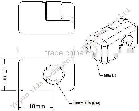 Gas spring Plastic Ball connector