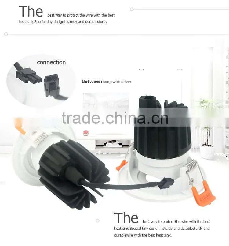 6 inchs white round 15w cuadrado cob led downlight kit with epi star chip for led spot light