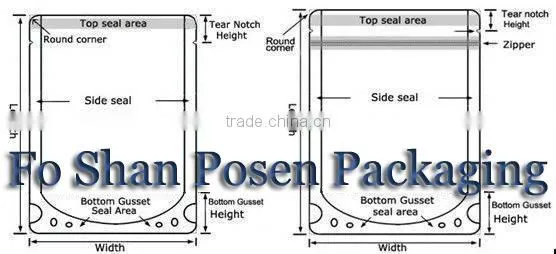 long laminated foil bag