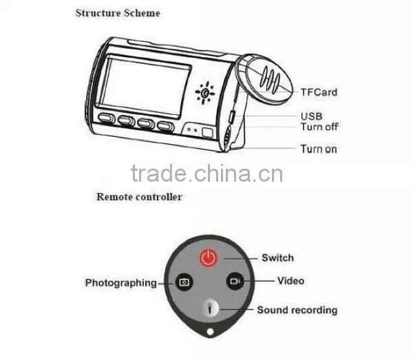 HD Video DVR Digital Alarm Clock Nanny Camera Recorder Motion Detector DV Black