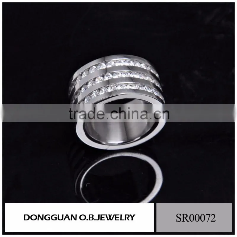 Stainless Steel Fashionn Stone Ring Designs for Men/316L Stainless Steel Ring With Black