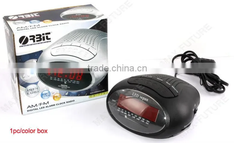 0.6 Inch LED radio alarm clock,am/fm radio(F-1751)