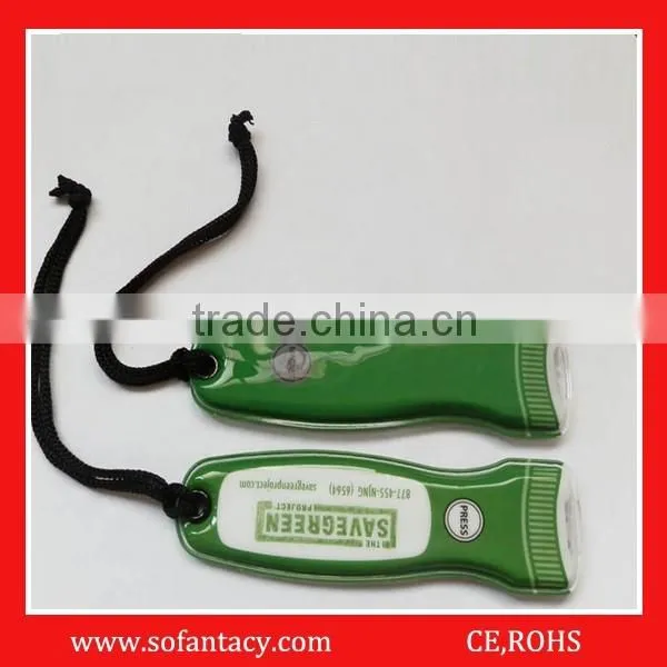 cheapest PVC flashlight torch with clients' logo