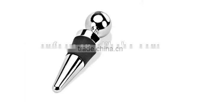 New design Zinc alloy hollow round wine bottle stopper wine preservation wine stopper