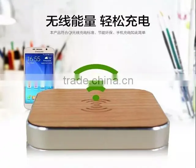 100% eco-friendly and high quality wooden wireless charger wood qi wireless charger pad