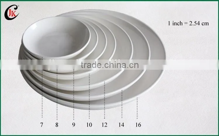 Wholesale customized round porcelain salad plate set, hot sale china white deep ceramic dinner plates for restaurant