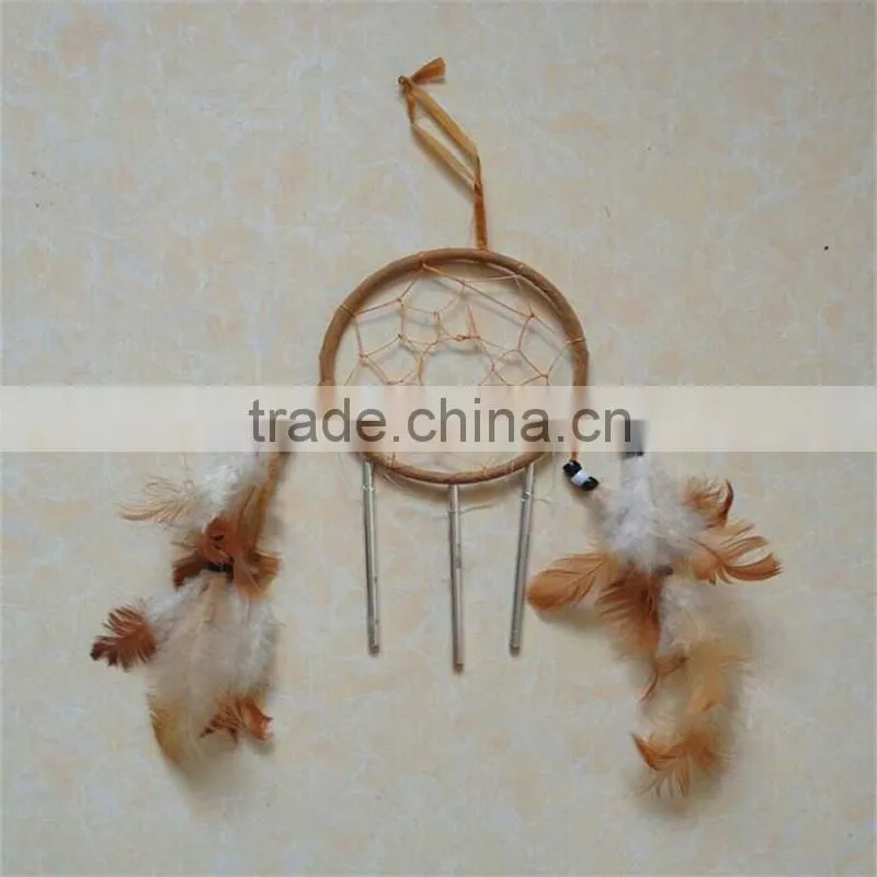 2016 new arrival fashionable blue suede feather pendant dream catcher