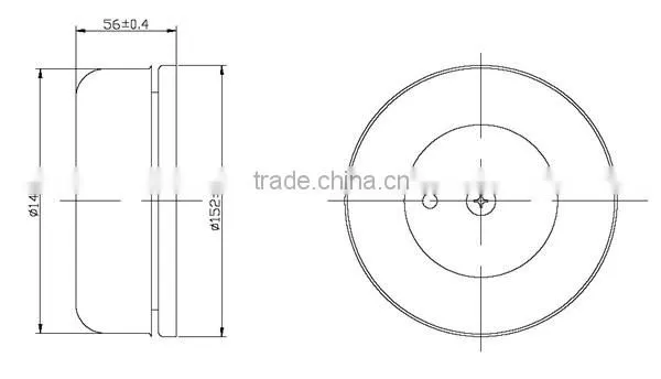 12V or 24v red color round fire alarm bell